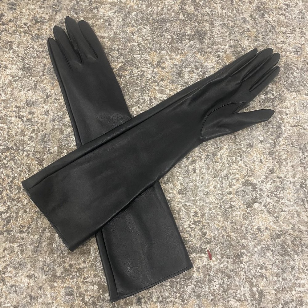 Eloquii Black Leather Opera Gloves